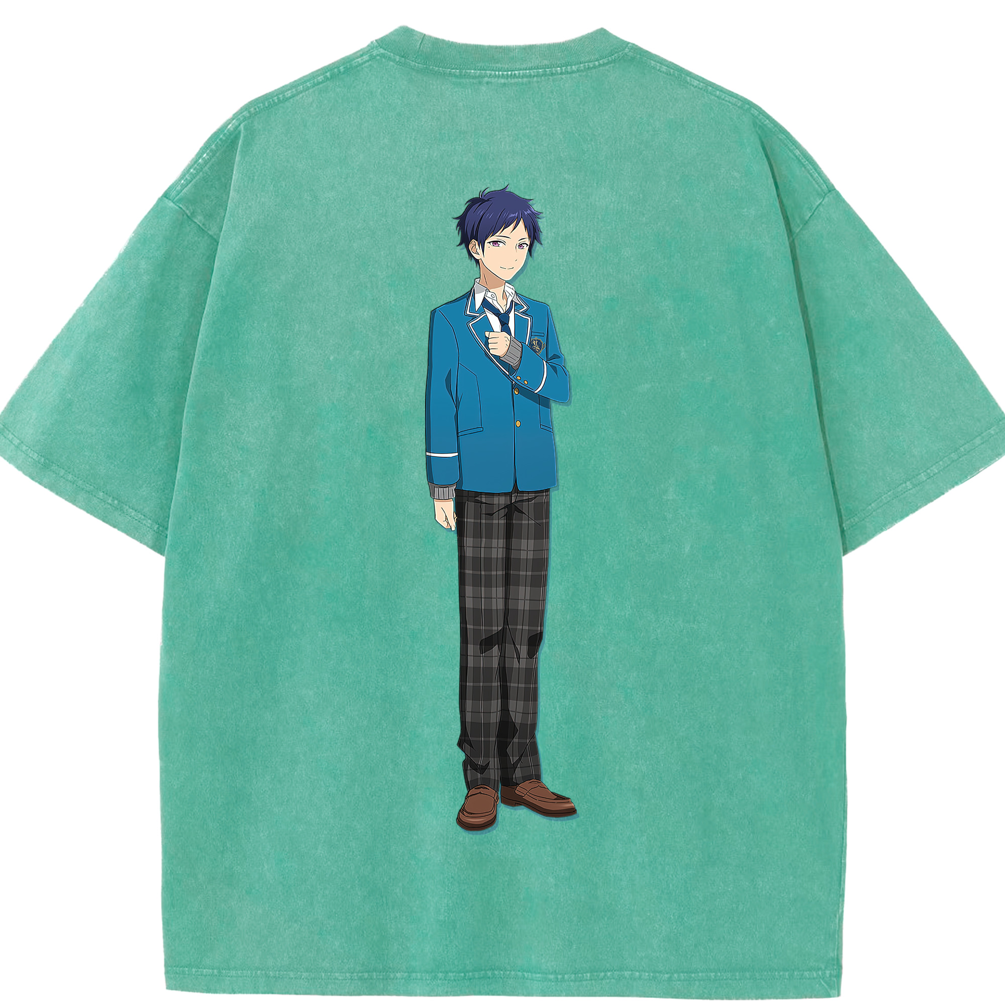 （画像用） あんさんぶるスターズ! Ensemble Stars 綿100% ヴィンテージ風 半袖Tシャツ（背面プリント）